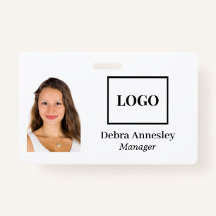 Professional Add Employee Photo Company Logo ID Badge