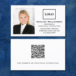 Professional Add Logo Photo QR Code Business Card