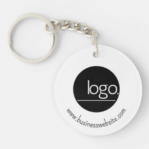PROFESSIONAL ADD OWN LOGO WHITE BUSINESS MERCH KEY RING