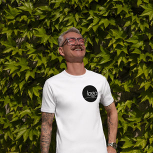 PROFESSIONAL ADD OWN LOGO WHITE BUSINESS UNIFORM T-Shirt