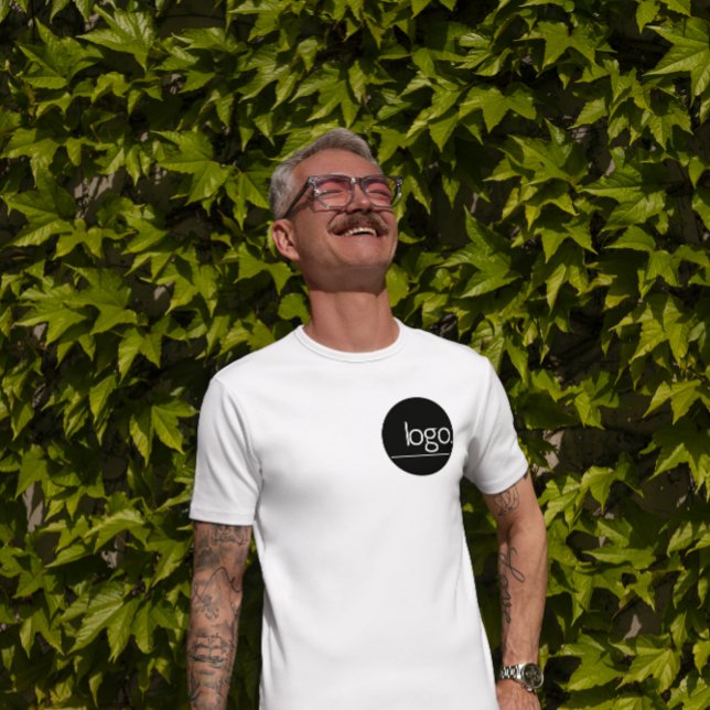 PROFESSIONAL ADD OWN LOGO WHITE BUSINESS UNIFORM T-Shirt (Creator Uploaded)