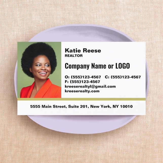 Professional Add Photo Logo - Bold Font Business Card (Creator Uploaded)