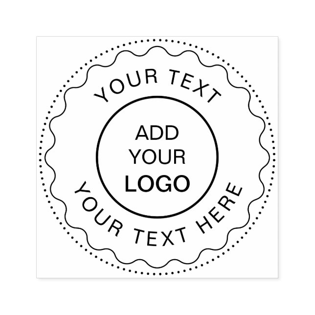 Professional Add Your Logo Customised Curved  Rubb Rubber Stamp (Imprint)