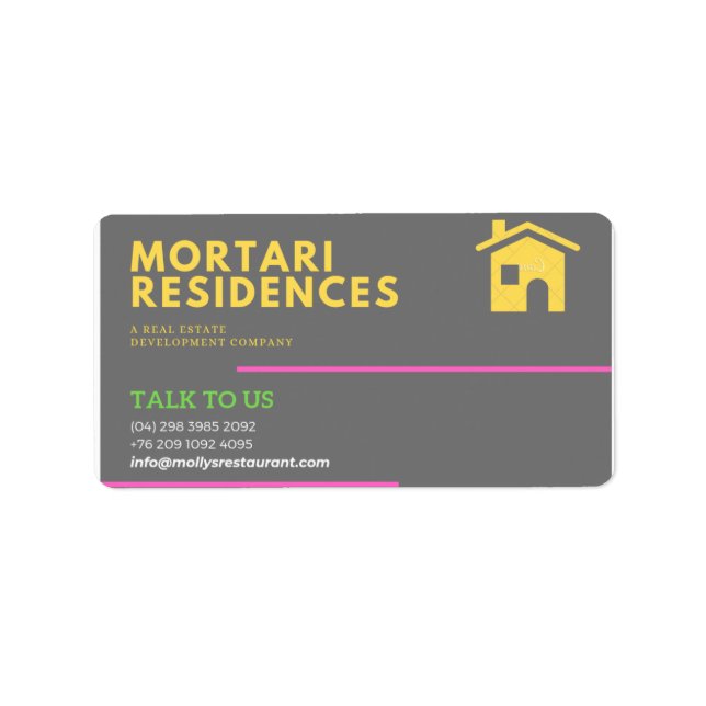 Professional Address/Business Card Label (Front)