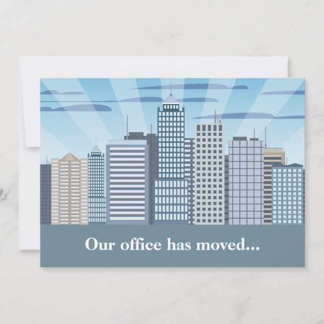 Professional Address Change Modern Office Moving Announcement (Front)