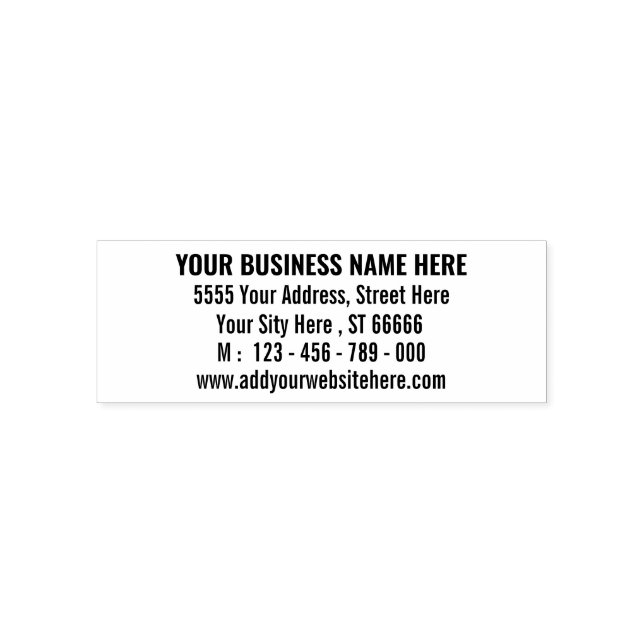 Professional Address Stamp Example Design Your Own (Design)