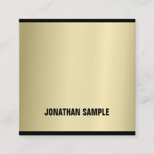 Professional Aesthetic Glamourous Gold Look Luxury Square Business Card