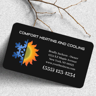 Professional Air Conditioning Heating Service Business Card