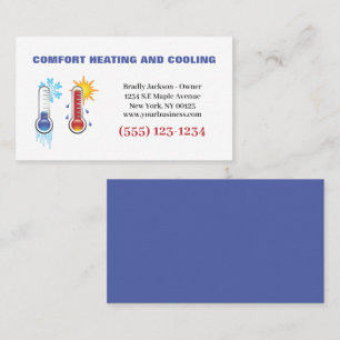 Professional Air Conditioning Heating Service Business Card