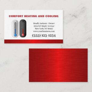 Professional Air Conditioning Heating Service Business Card