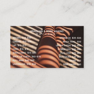 Professional and Chic for Brazilian & Body Waxing  Business Card