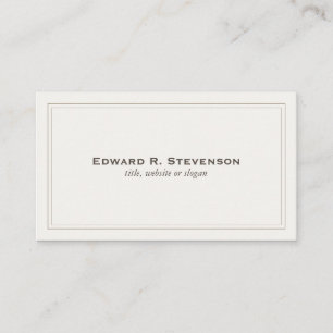 Professional and Elegant Off White Business Card