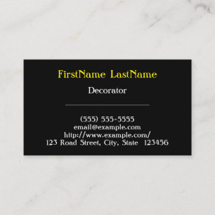 Professional and Low-Key Decorator Business Card