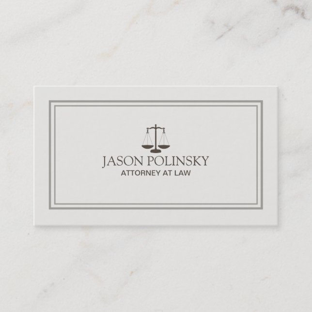 Professional and Modern Attorney Business Card (Front)