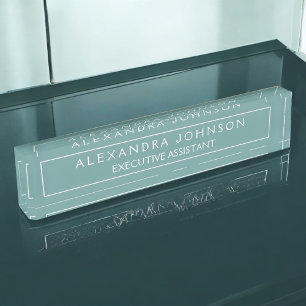 Professional and Modern Green Pastel Nameplate