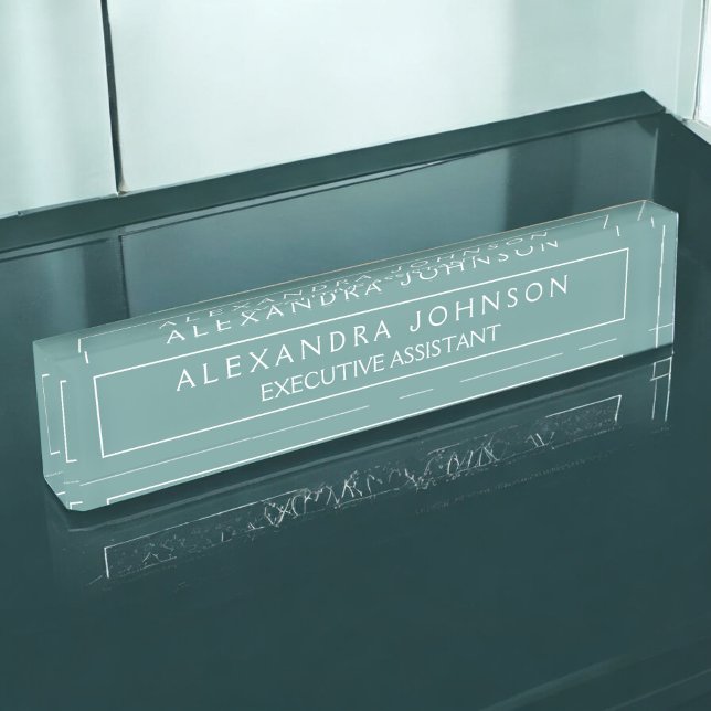 Professional and Modern Green Pastel Nameplate (Creator Uploaded)