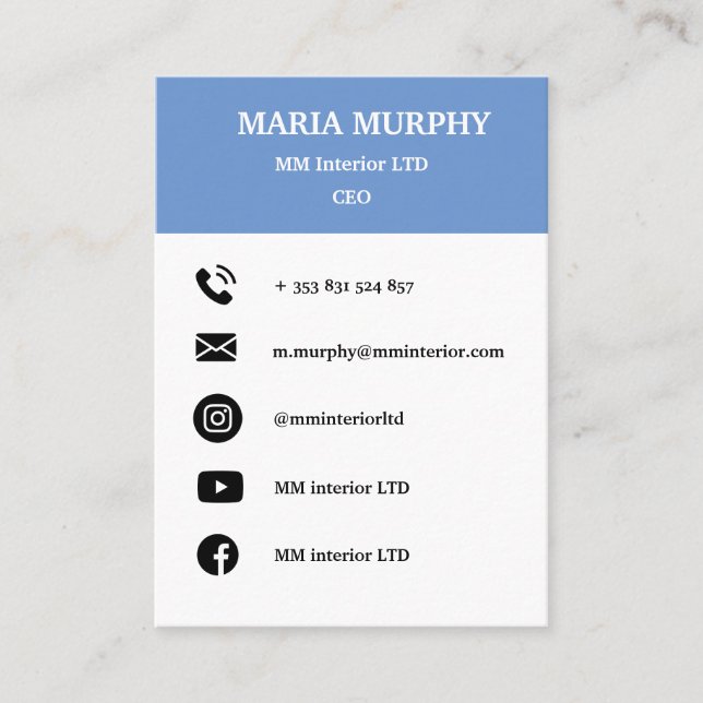 Professional and simple business card template (Front)