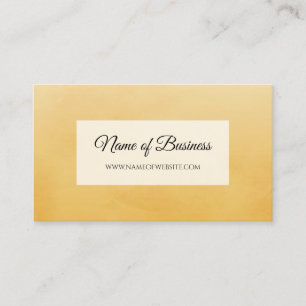 Professional and Simple Plain Yellow and Black Business Card