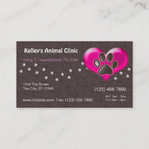 Professional Animal Services Doctor U pick Colour Business Card