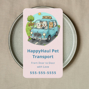 Professional Animal Transport Pet Taxi Chauffeur Business Card