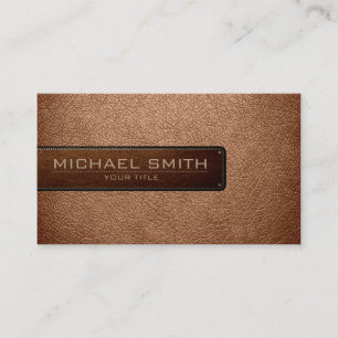 Professional Antique brass Leather Look Business Card