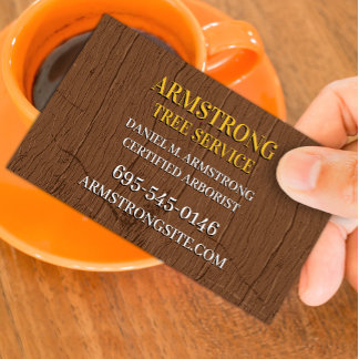 Professional Arborist Tree Care Service Template Business Card