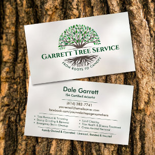 Professional Arborist Tree Service  Business Card
