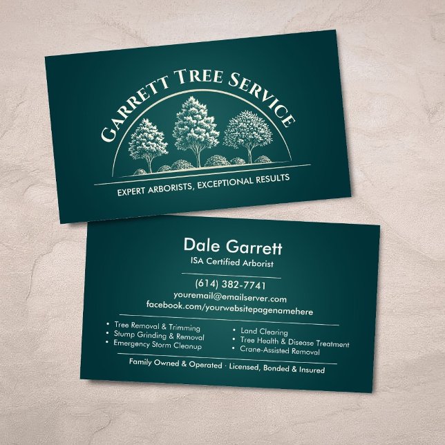 Professional Arborist Tree Service  Business Card (Creator Uploaded)