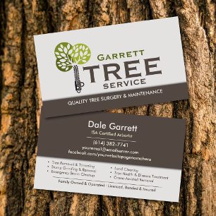 Professional Arborist Tree Service Business Card