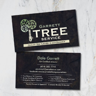 Professional Arborist Tree Service Business Card