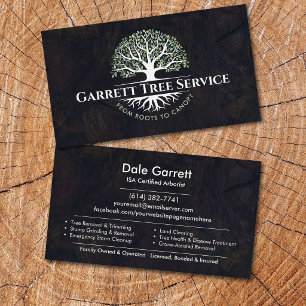 Professional Arborist Tree Service Business Card