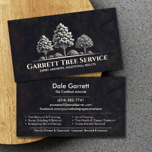Professional Arborist Tree Service Business Card