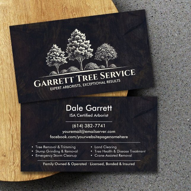 Professional Arborist Tree Service  Business Card (Creator Uploaded)
