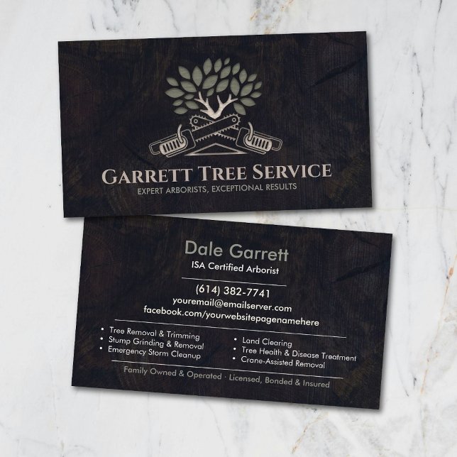 Professional Arborist Tree Service  Business Card (Creator Uploaded)