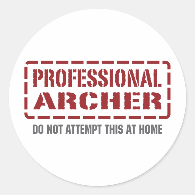 Professional Archer Classic Round Sticker (Front)