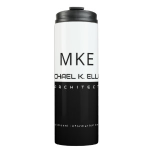 Professional (Architect) Half-Black Half-White  Thermal Tumbler
