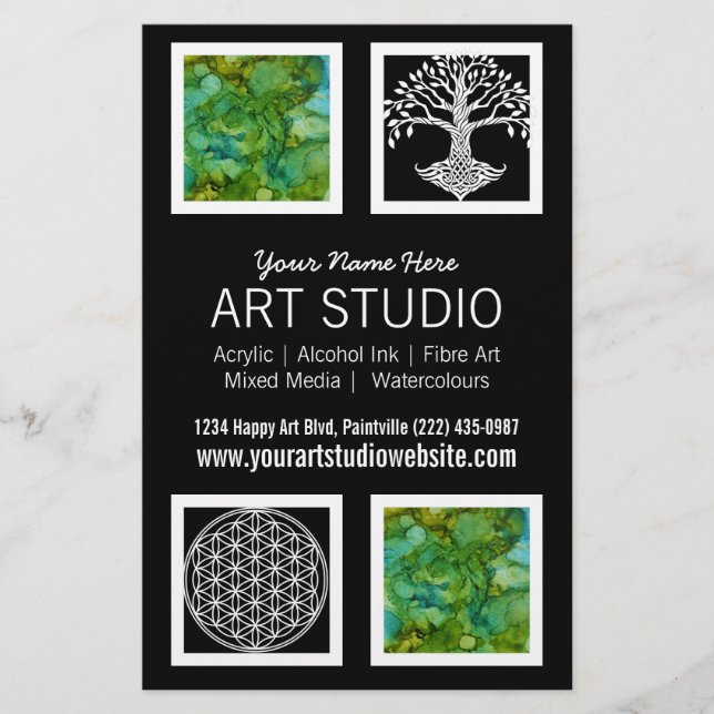 Professional Artist Business Handout (Front)