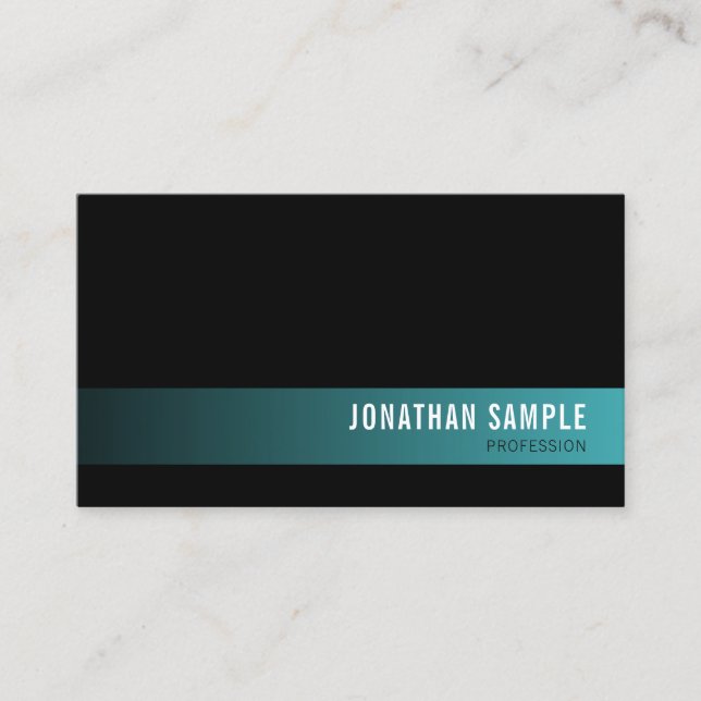 Professional Artistic Design Modern Plain Luxury Business Card (Front)