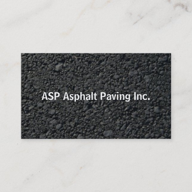 Professional Asphalt Paving Company Business Card (Front)