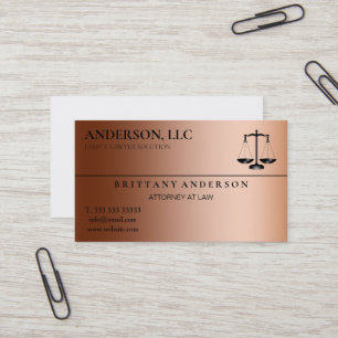 Professional Attorney at Law Black Scale Business Card