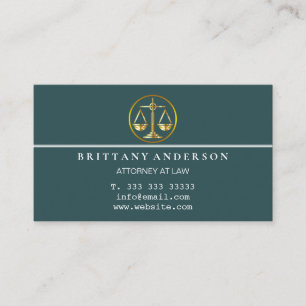 Professional Attorney at Law Black Scale Business Card