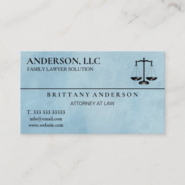 Professional Attorney at Law Black Scale Business Card (Front)