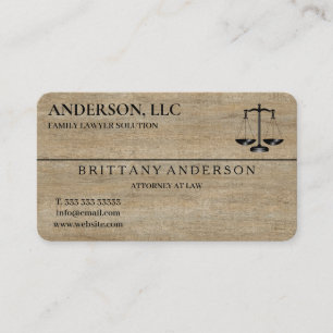 Professional Attorney at Law Black Scale Business Card