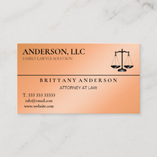 Professional Attorney at Law Black Scale Business Card