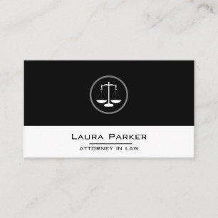 Professional Attorney At Law Classic Black Scale Business Card