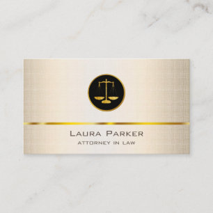 Professional Attorney At Law Classic Gold Scale Business Card