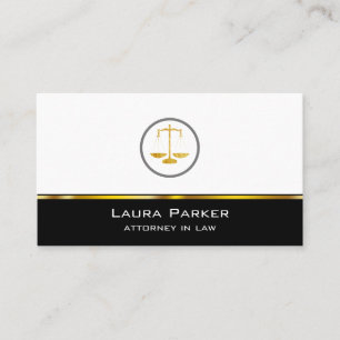 Professional Attorney At Law Classic Gold Scale Business Card