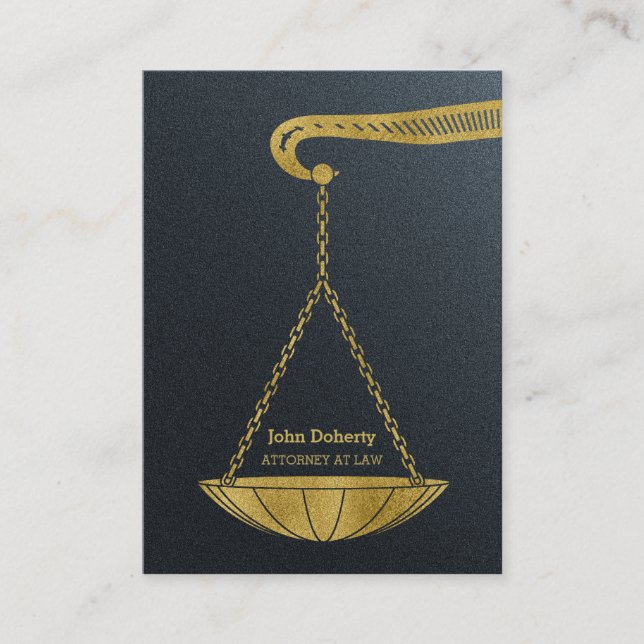 Professional Attorney at Law | Golden Business Card (Front)