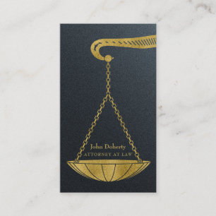 Professional Attorney at Law Golden Business Card