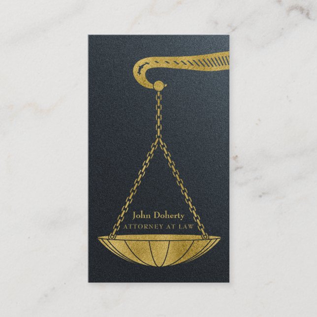 Professional Attorney at Law | Golden Business Card (Front)